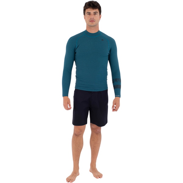 2026 Hurley Mens Plus Texture 1.5/1mm Wetsuit Jacket MSJ0013109 - Black / Sky Blue